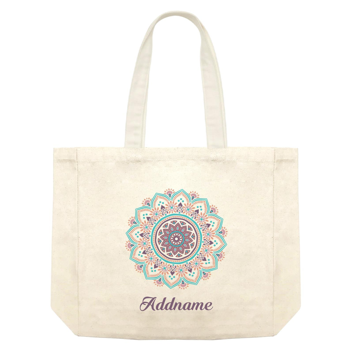 Deepavali Series Turquoise Mandala Shopping Bag