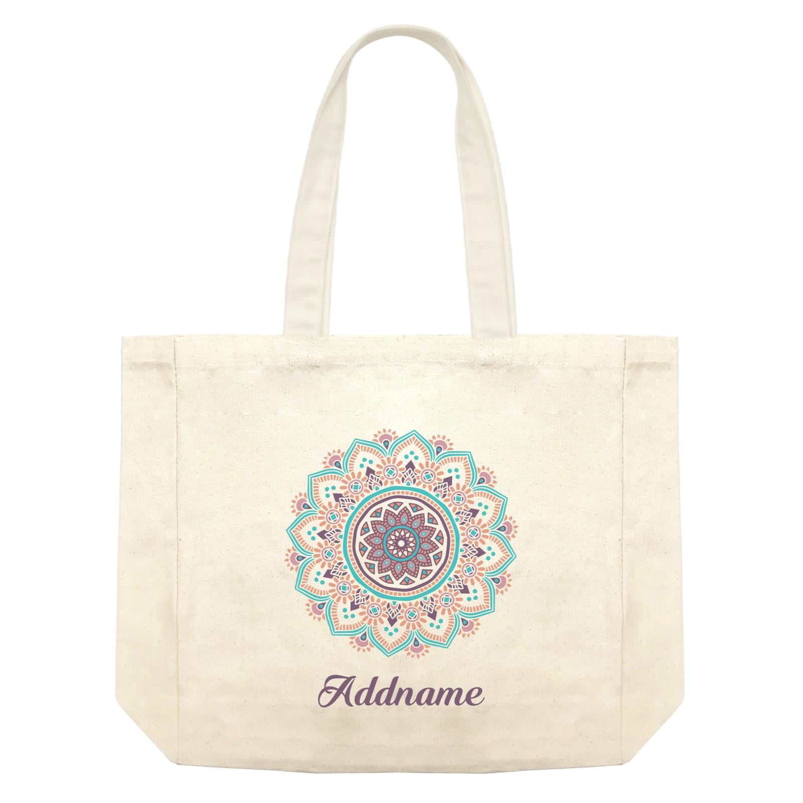 Deepavali Series Turquoise Mandala Shopping Bag