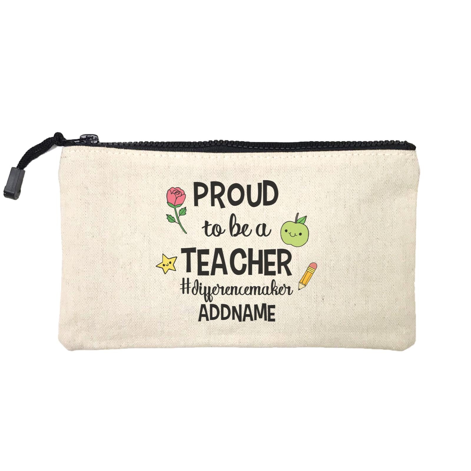 Doodle Series - Proud To Be A Teacher #differencemaker Mini Accessories Stationery Pouch
