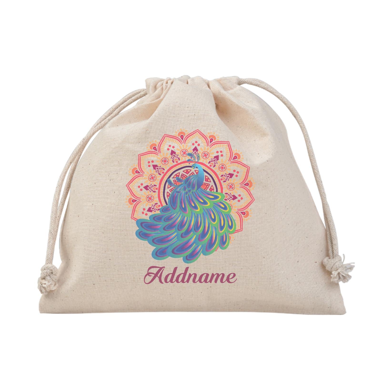 Deepavali Series Virtue Peacock with Red Mandala Satchel