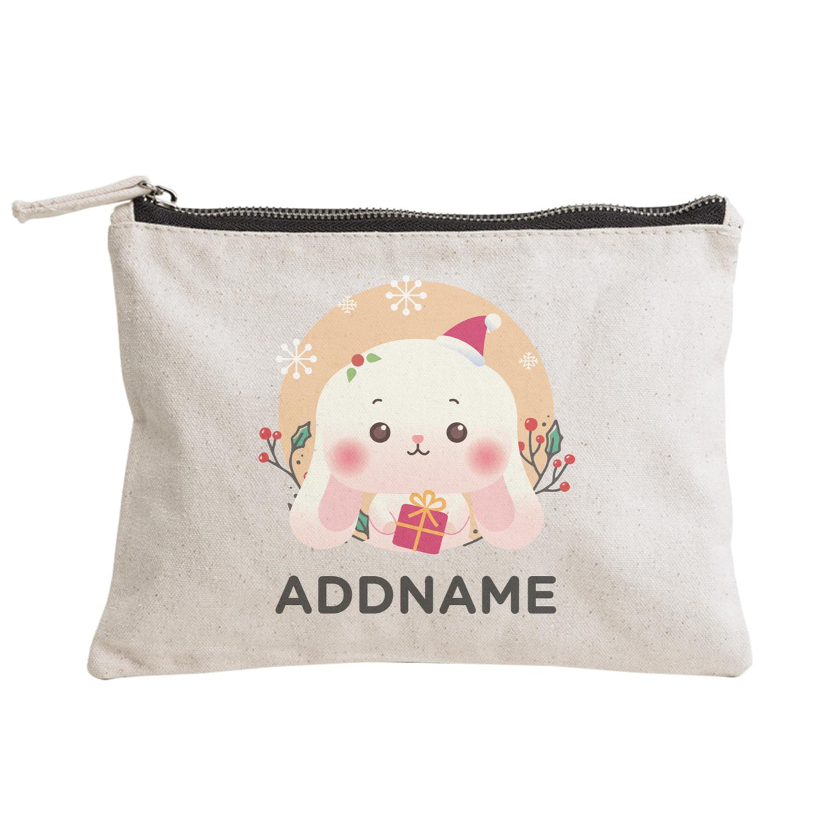 Christmas Cute Animal Series Cute Rabbit Zipper Pouch