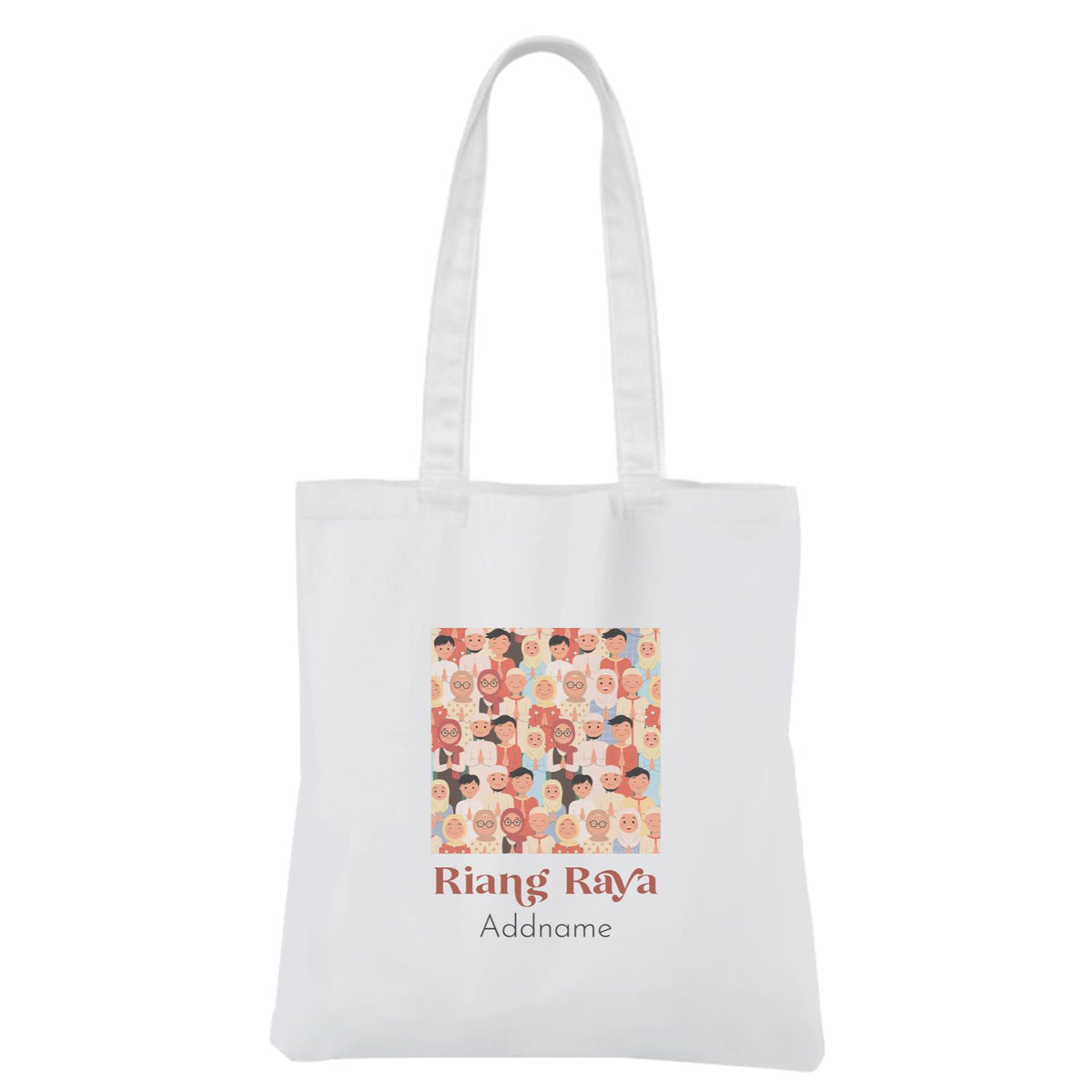 Riang Raya Cheerful White Canvas Bag