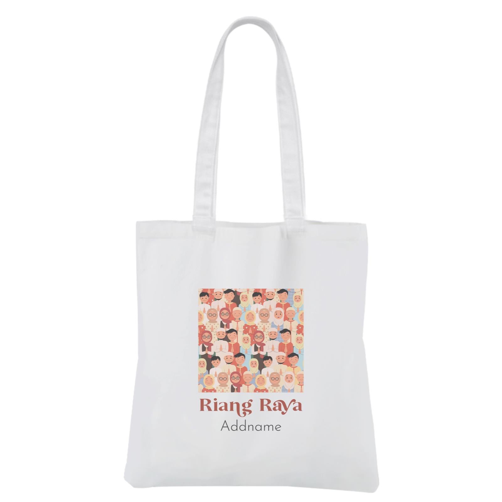 Riang Raya Cheerful White Canvas Bag