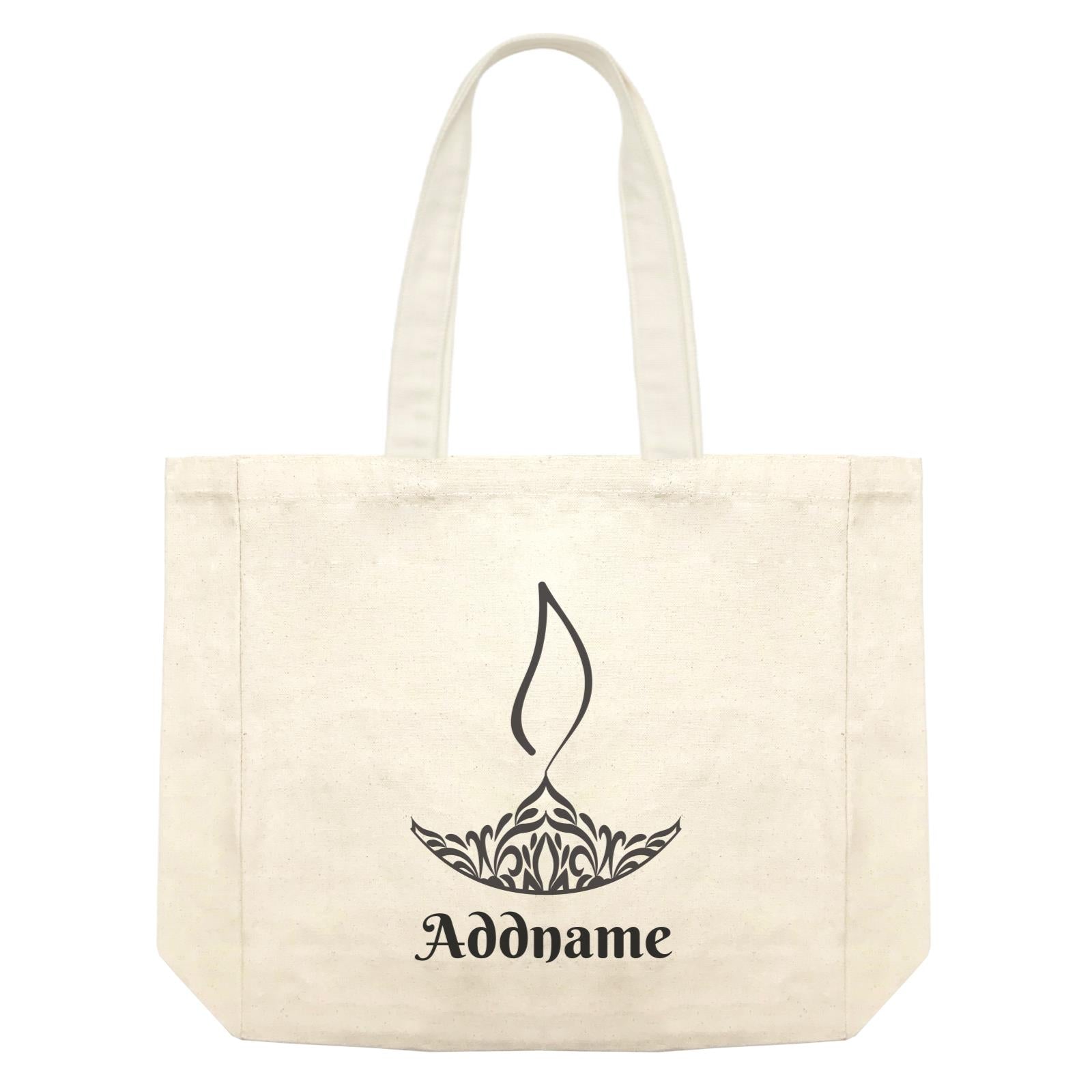 Deepavali Series Minimalist Diya Symbol Shopping Bag
