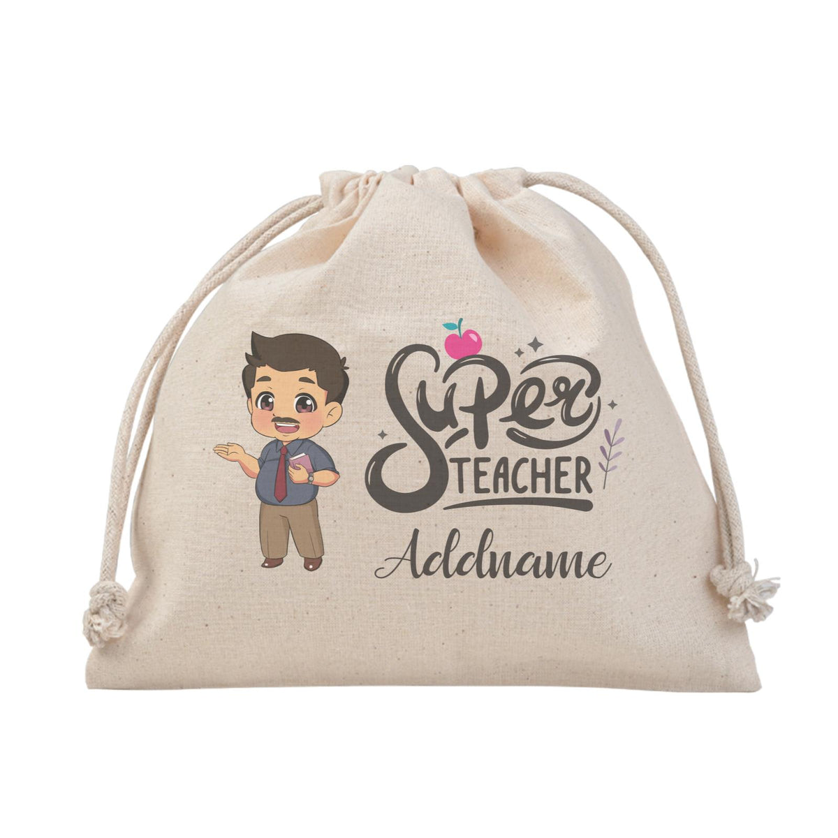 Chibi Super Teacher Chubby Male Teacher Satchel