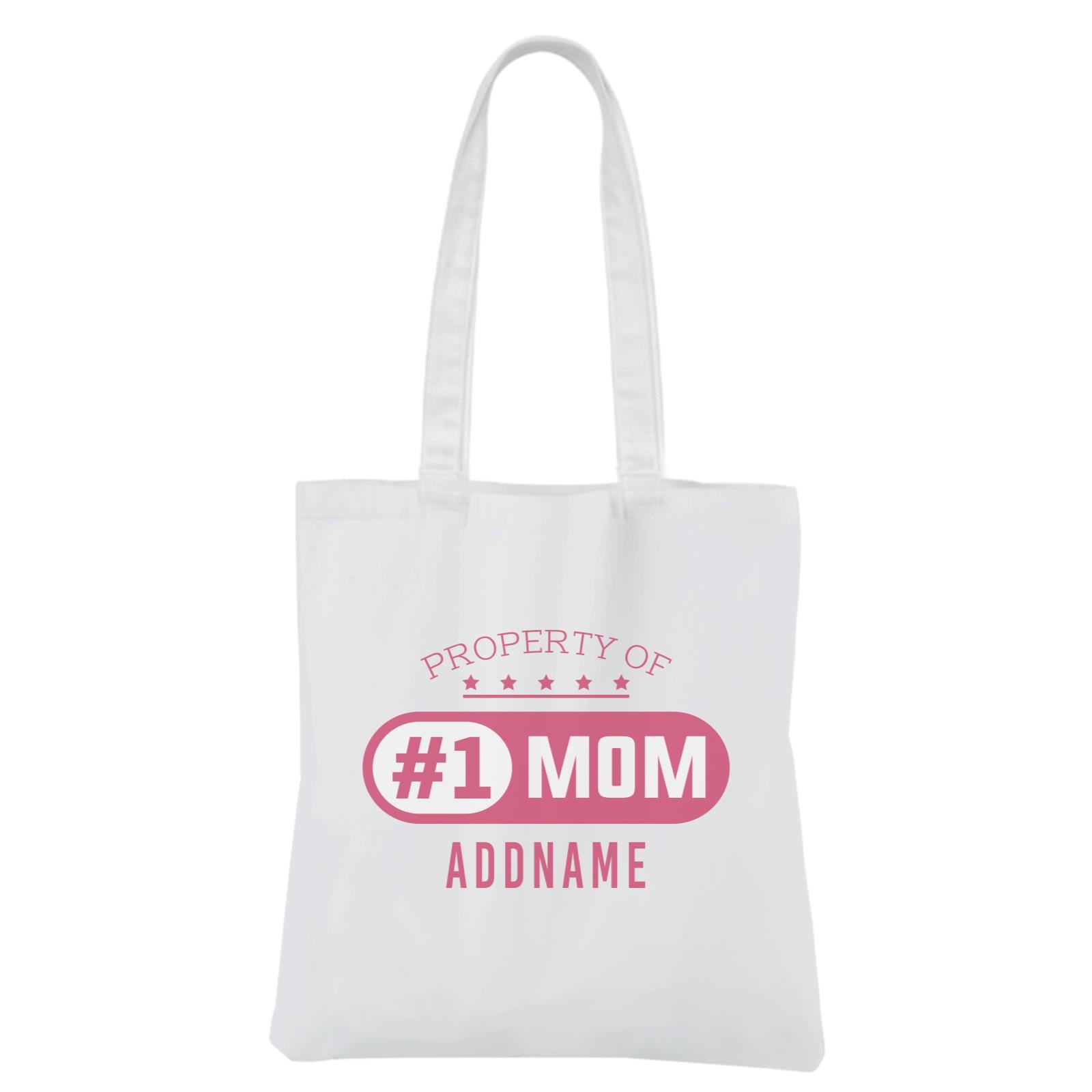 Mother's Day - #1 Mom White Canvas Bag