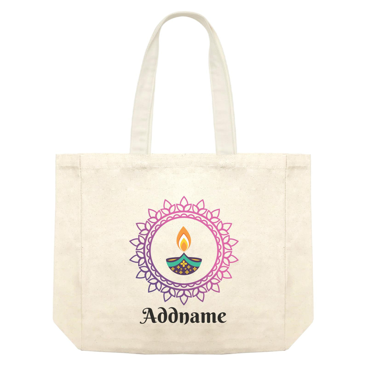 Deepavali Series Diya with Mandala Shopping Bag