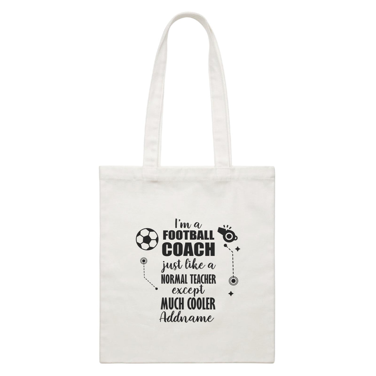 Subject Teachers I&#39;m A Football Coach Addname Canvas Bag