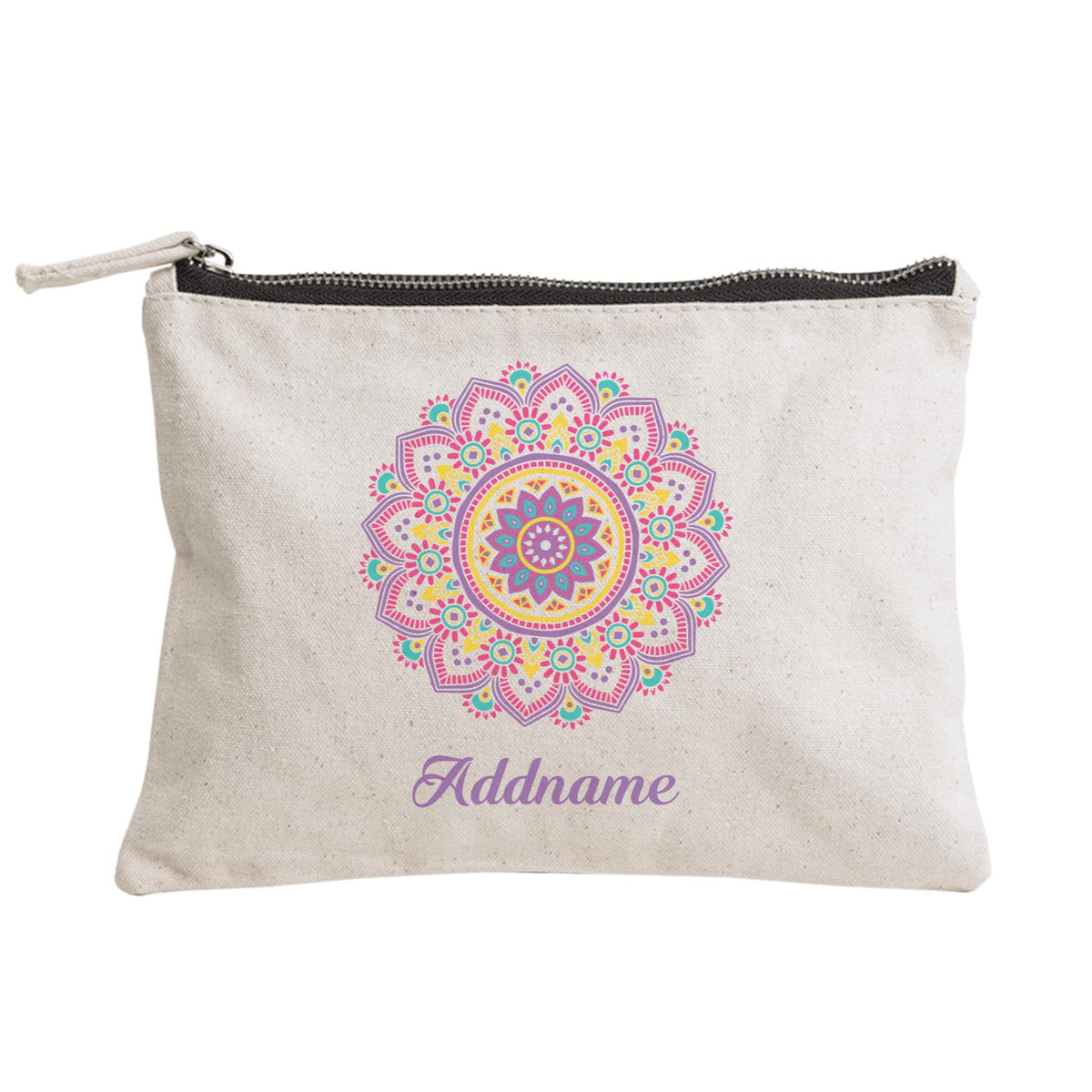 Deepavali Series Purple Mandala Zipper Pouch