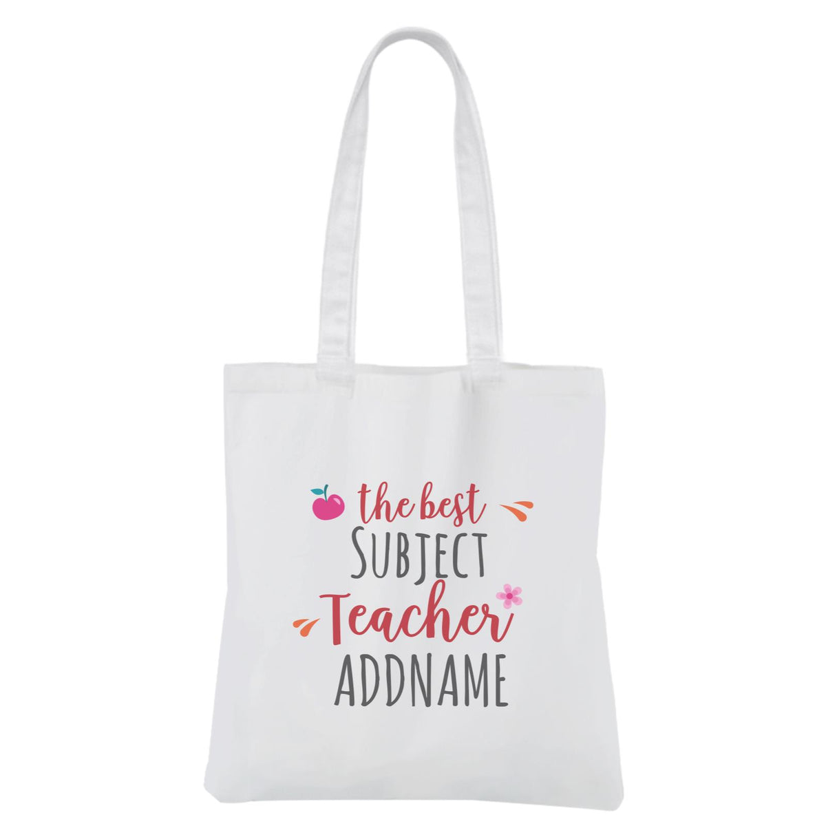 The Best Subject Teacher White Canvas Bag