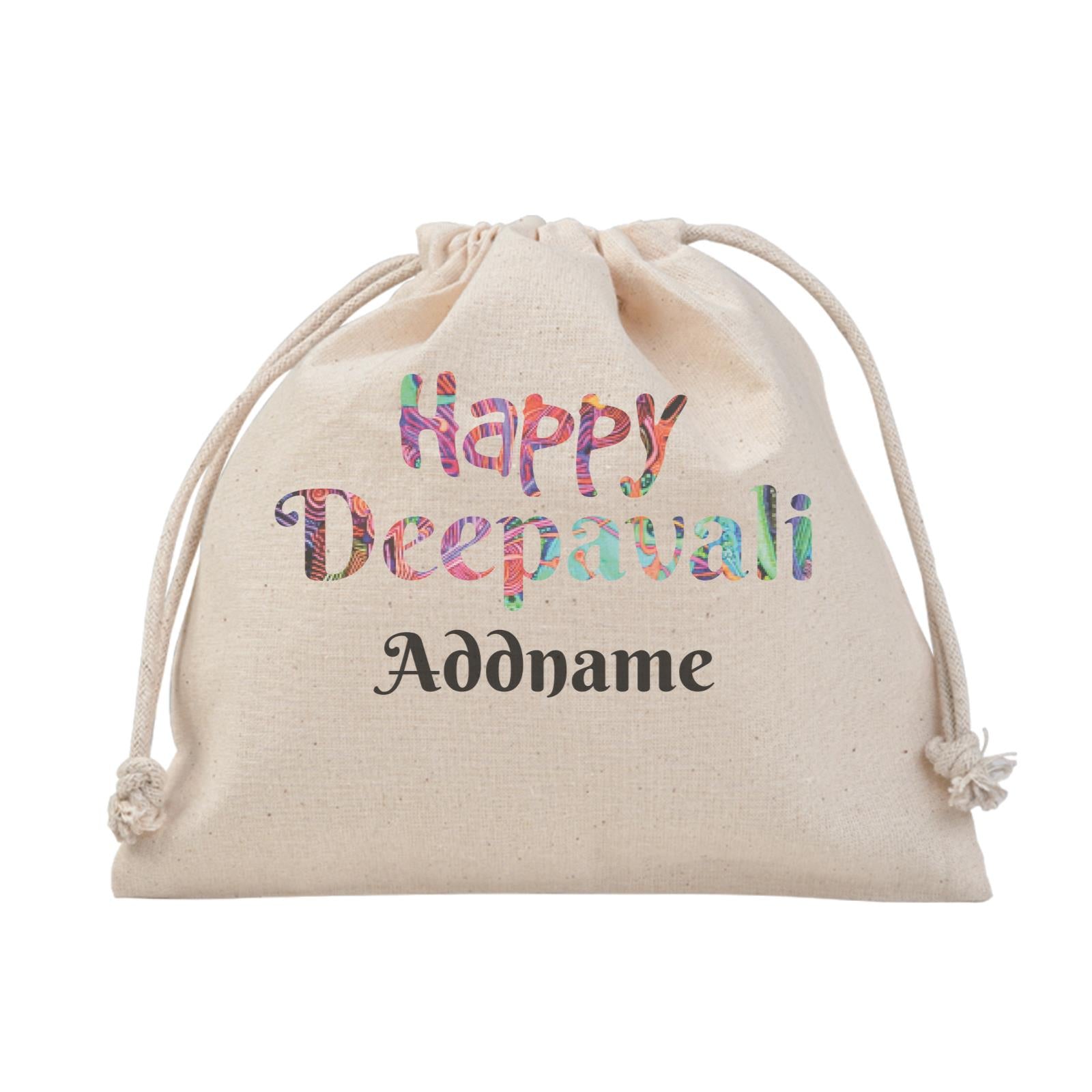 Deepavali Series Happy Deepavali Colourful Typography Satchel