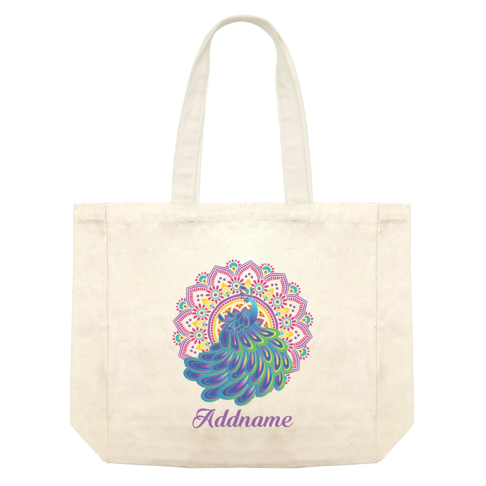 Deepavali Series Virtue Peacock with Purple Mandala Shopping Bag
