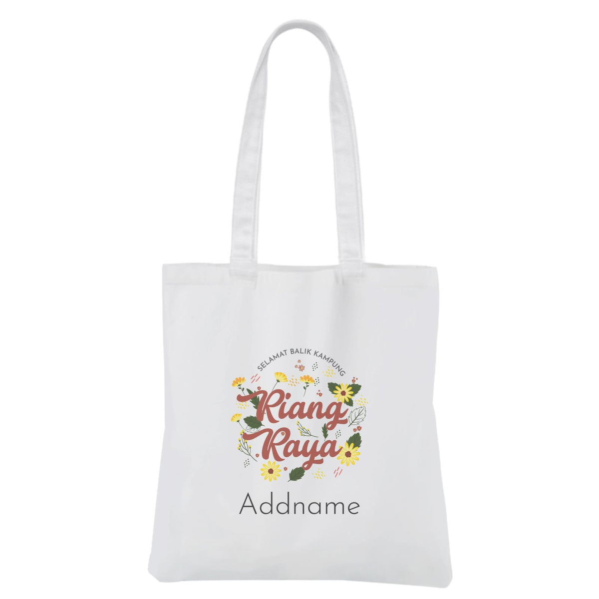 Balik Kampung Riang Raya White Canvas Bag