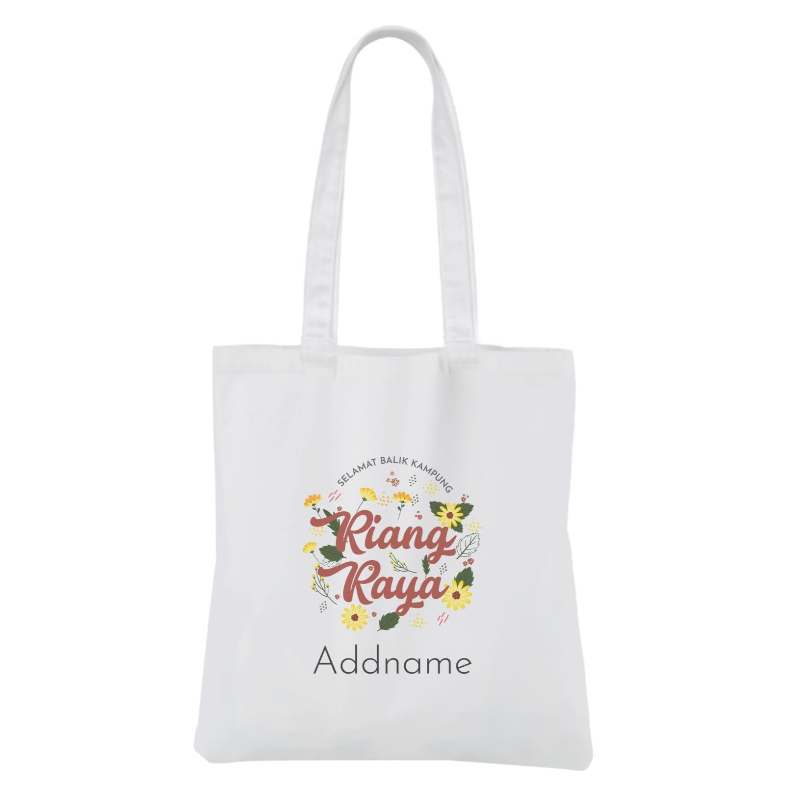 Balik Kampung Riang Raya White Canvas Bag