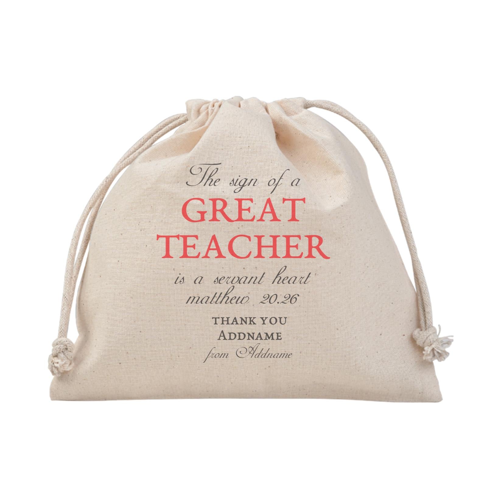 Copy of The Sign Of A Great Teacher Is A Servant Heart Satchel