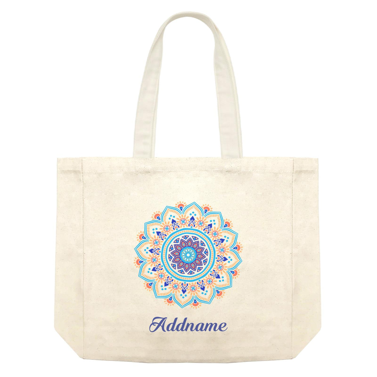 Deepavali Series Sky Blue Mandala Shopping Bag