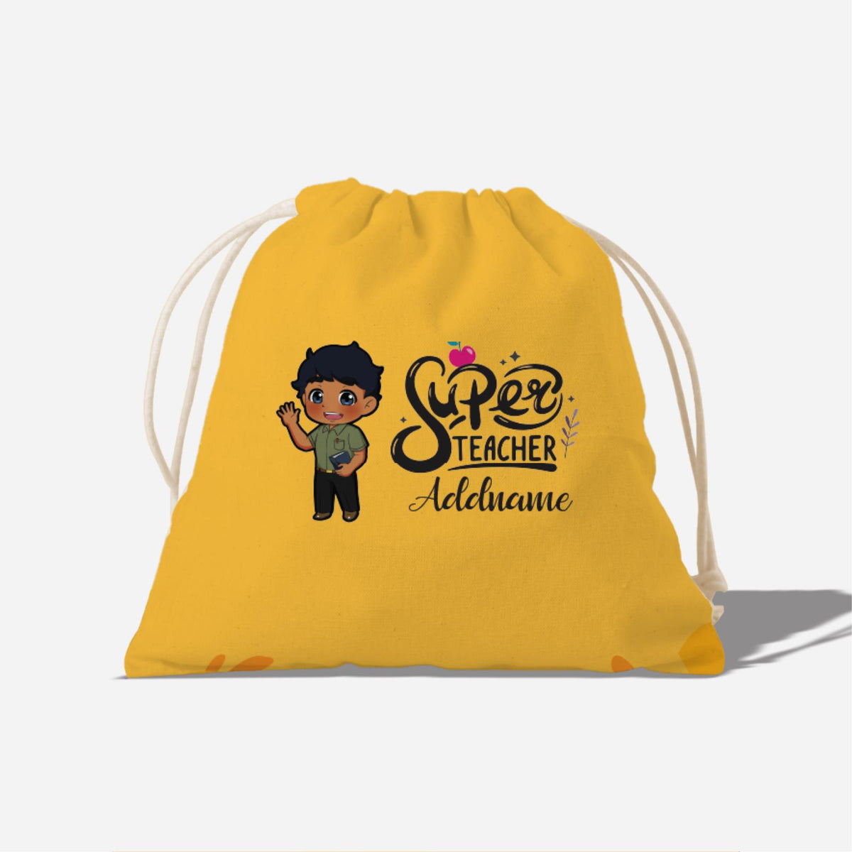 Chibi Super Teacher Indian Male Teacher Full Print Satchel