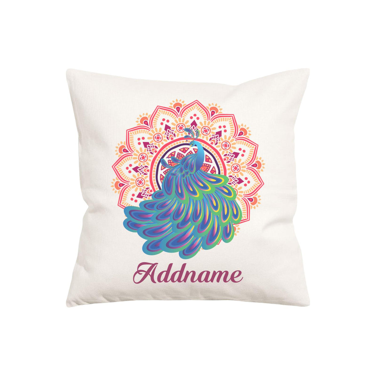 Deepavali Series Red Mandala PW Cushion