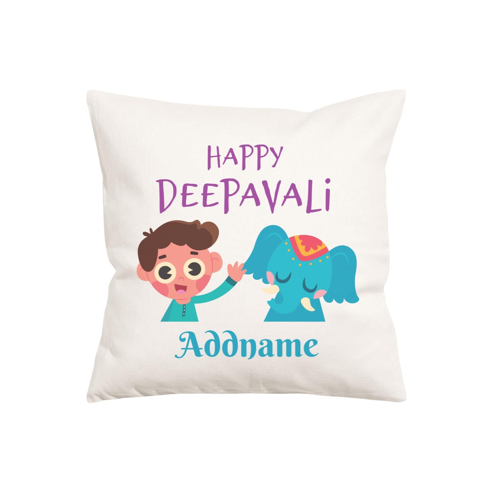 Deepavali Series Little Boy Wishes You Happy Deepavali PW Cushion