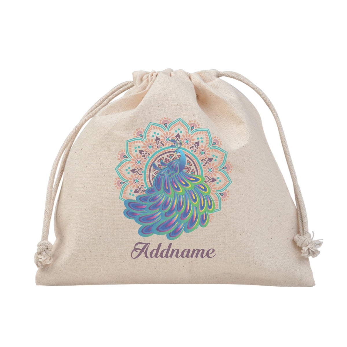 Deepavali Series Virtue Peacock with Turquoise Mandala Satchel