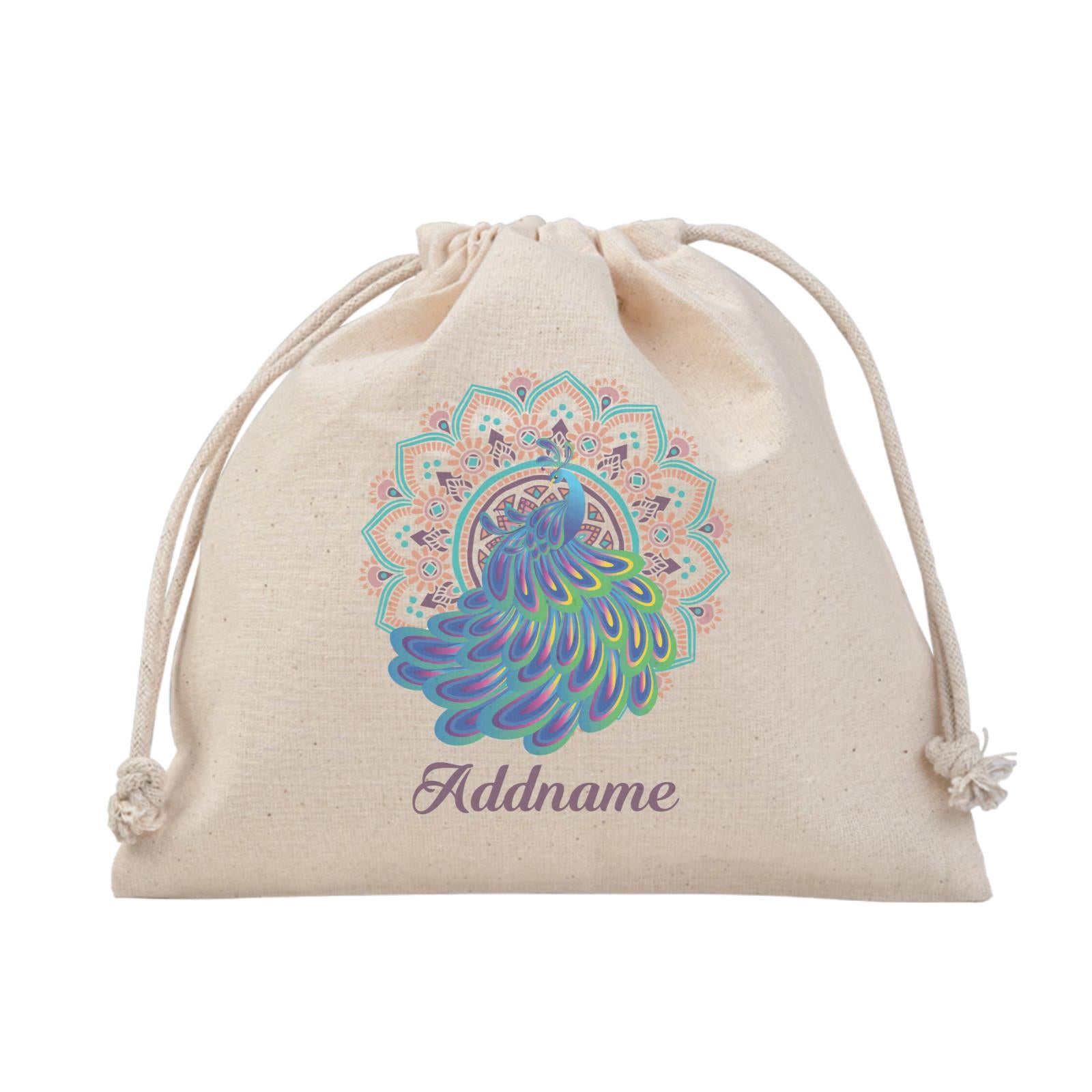 Deepavali Series Virtue Peacock with Turquoise Mandala Satchel