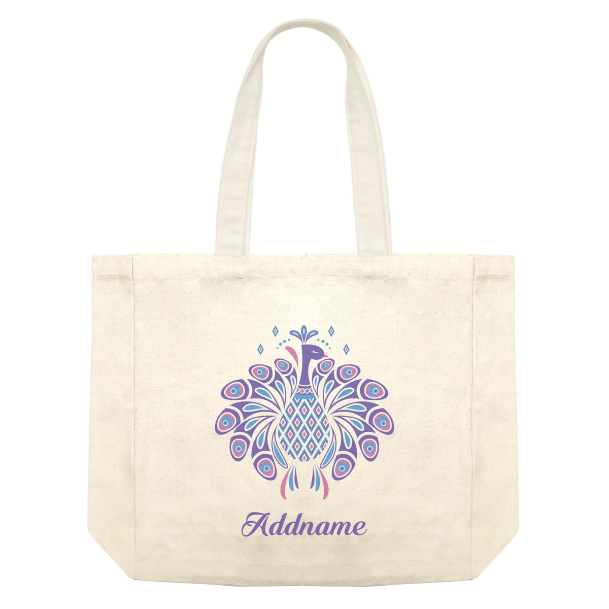 Deepavali Series Geometric Peacock Shopping Bag