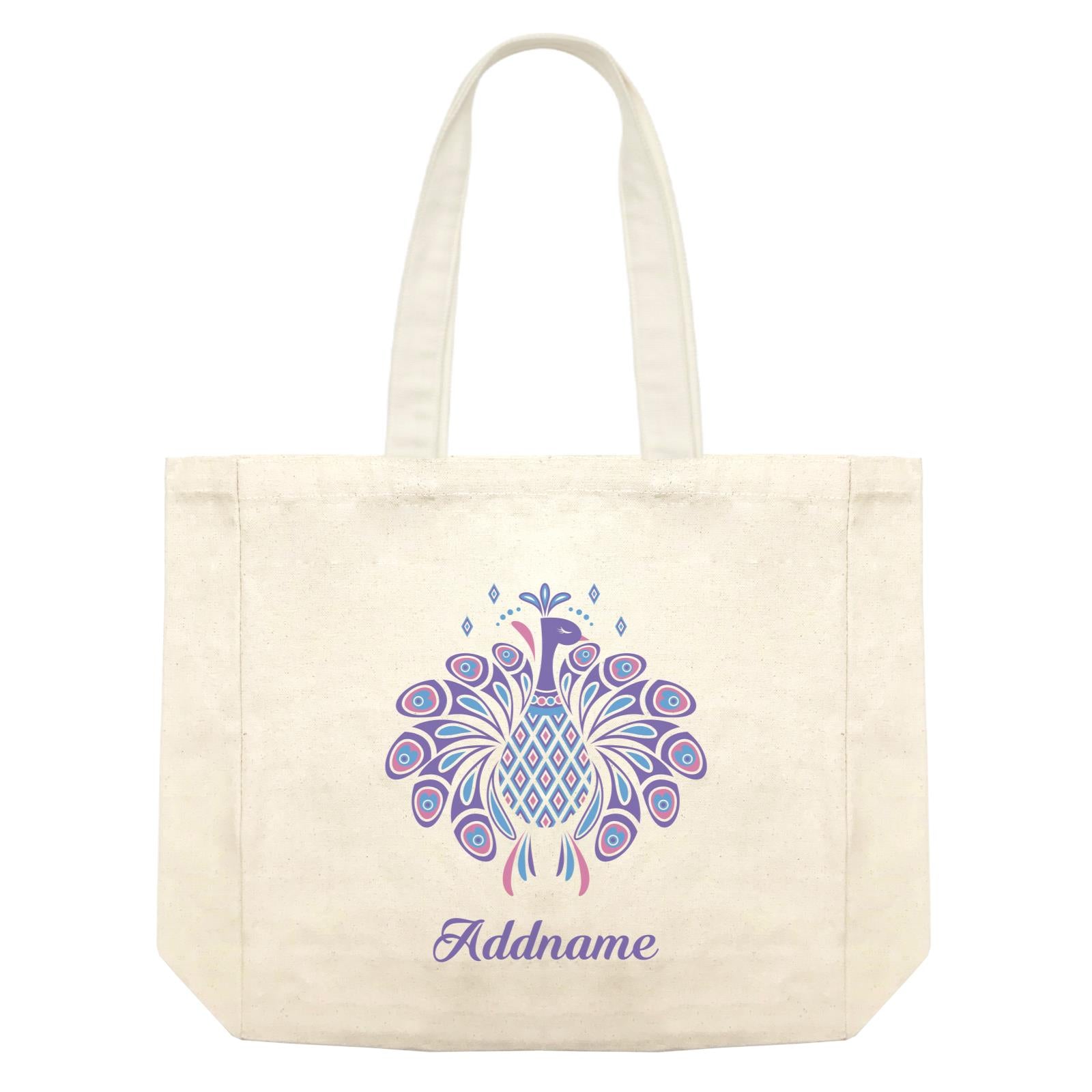 Deepavali Series Geometric Peacock Shopping Bag