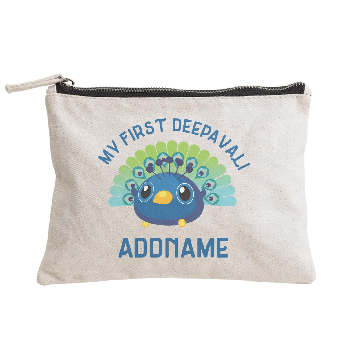 Deepavali Series Baby Peacock My First Deepavali Zipper Pouch