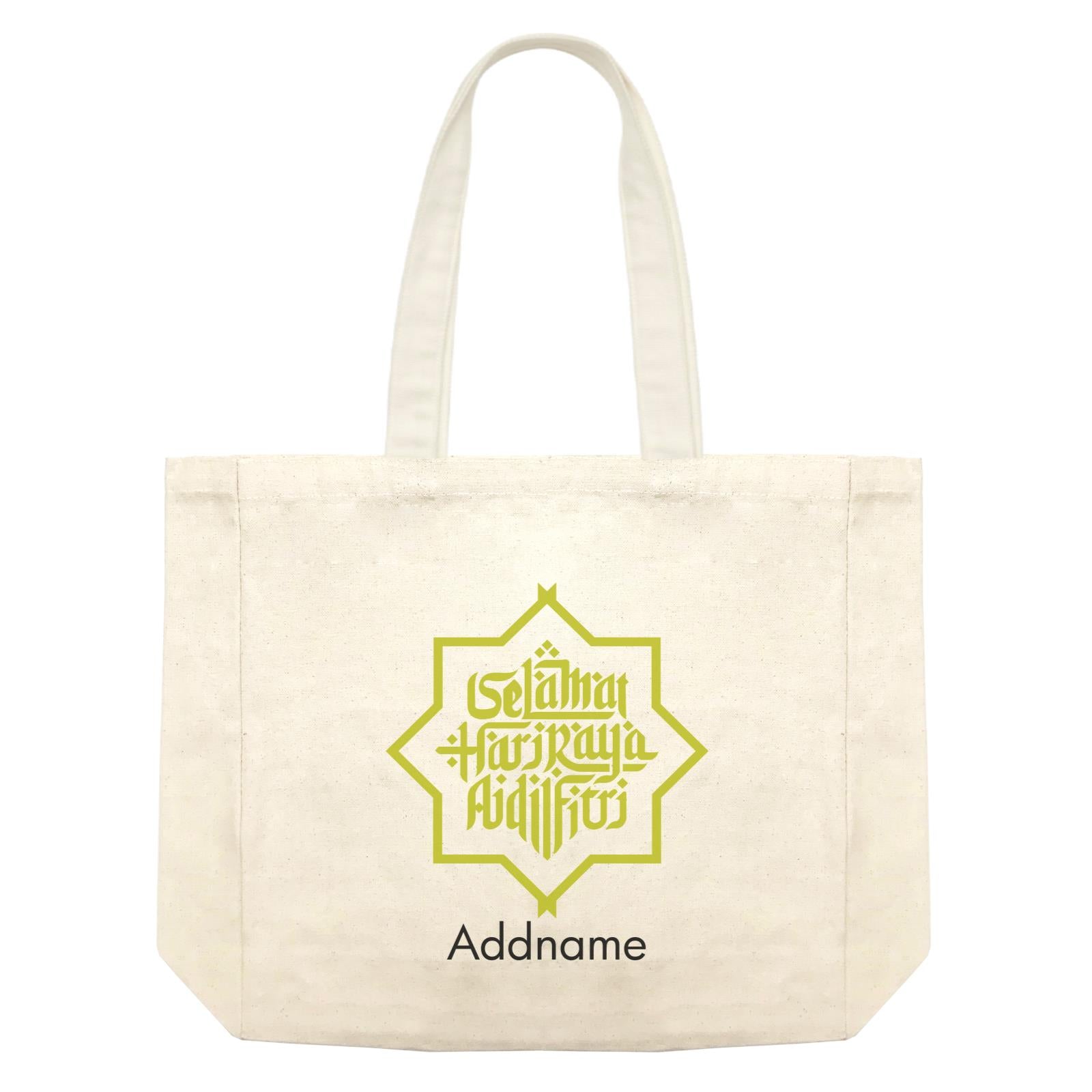 Selamat Hari Raya Aidilfitri Jawi Typography Shopping Bag