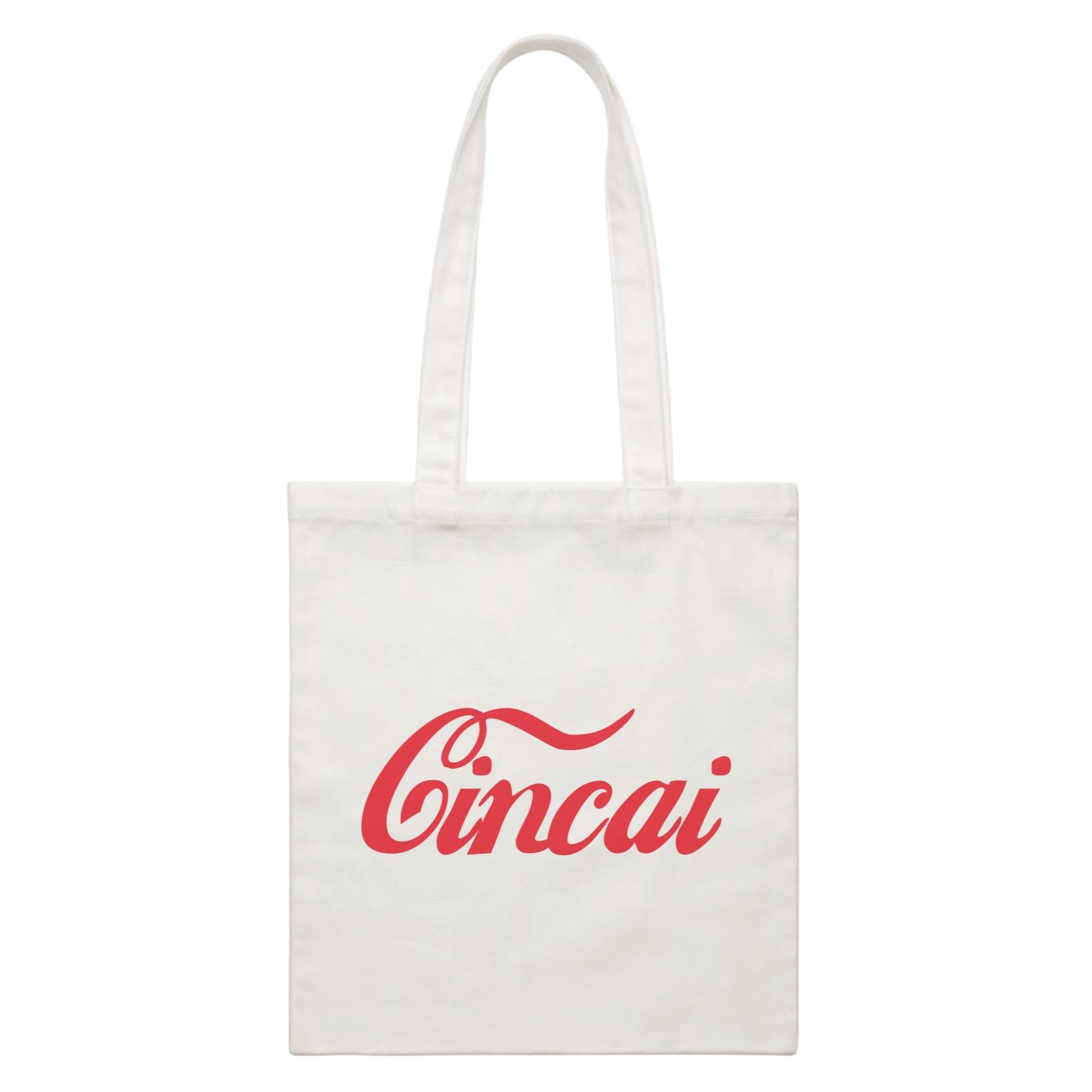 Slang Statement Cincai Cola Accessories White Canvas Bag