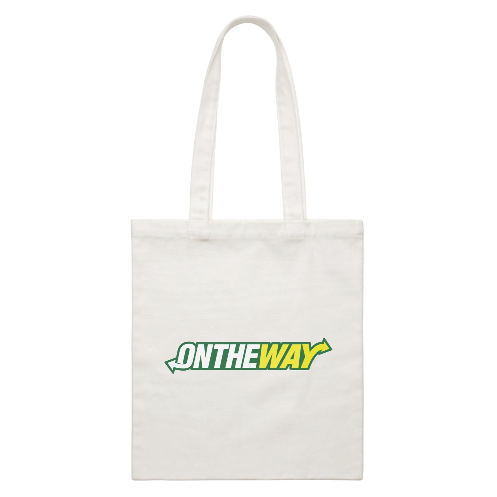 Slang Statement On The Way Accessories White Canvas Bag