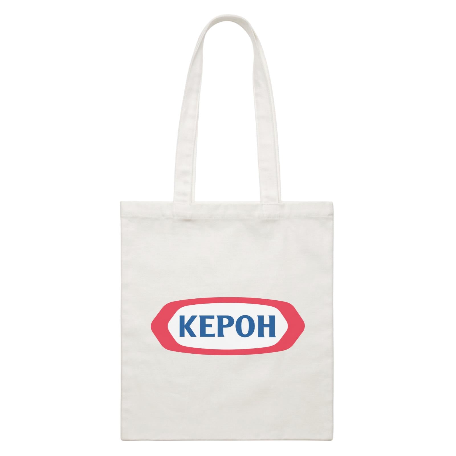 Slang Statement Kepoh Accessories White Canvas Bag