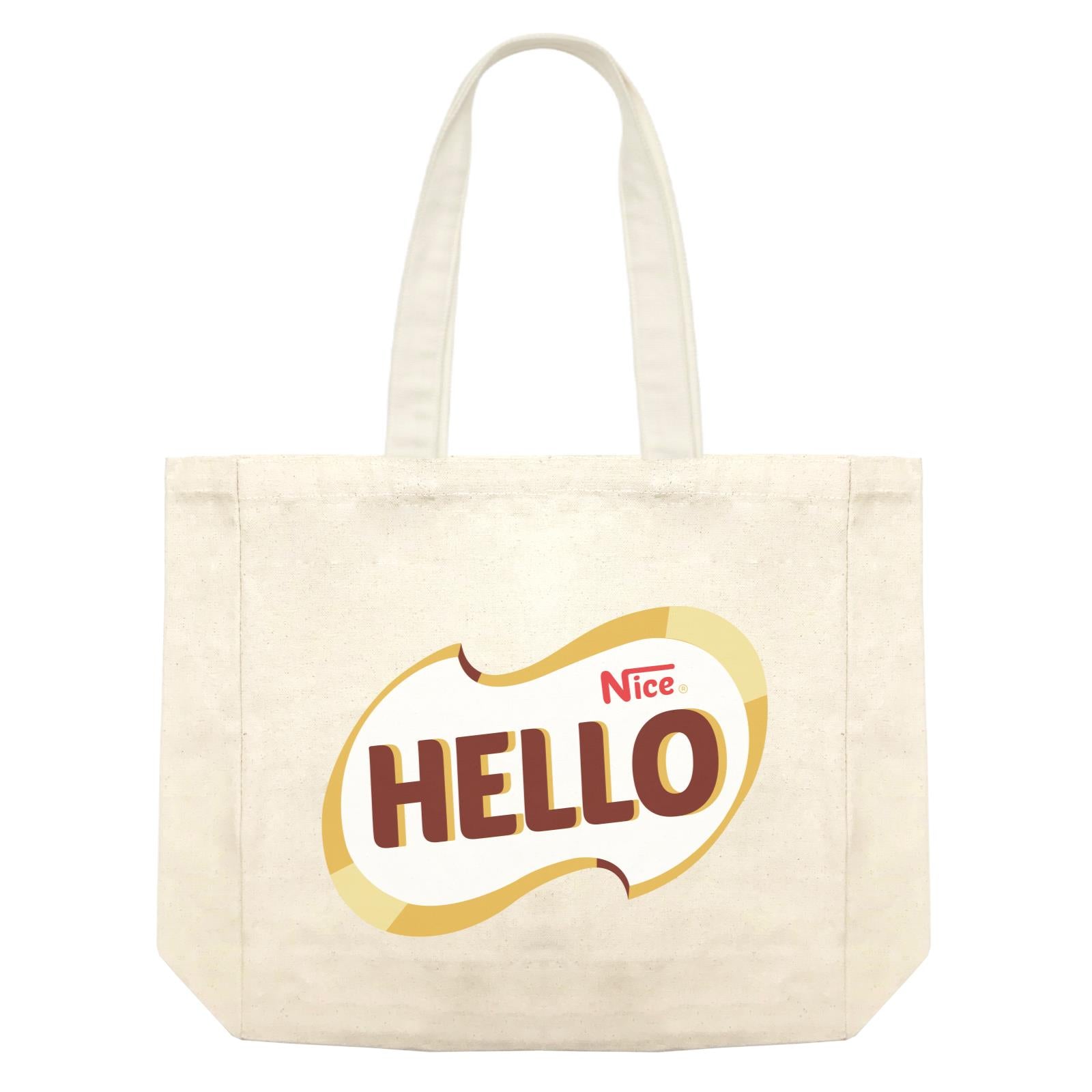Slang Statement Hello Nice Accessories Shopping Bag