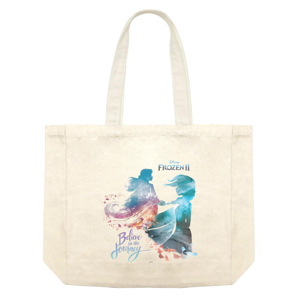 Disney Frozen 2 Snowflake Believe In The Journey With Anna and Elsa Shopping Bag