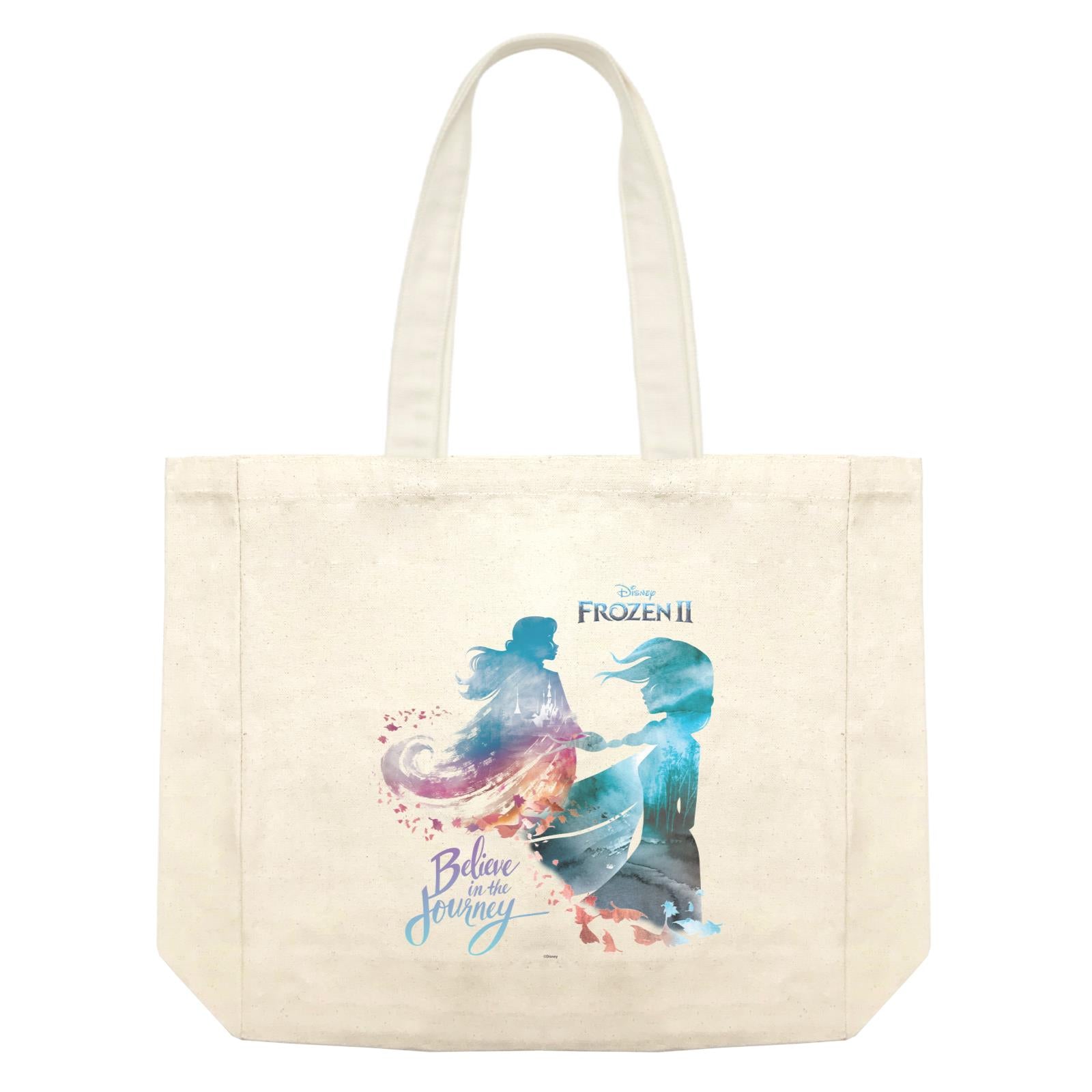 Disney Frozen 2 Snowflake Believe In The Journey With Anna and Elsa Shopping Bag