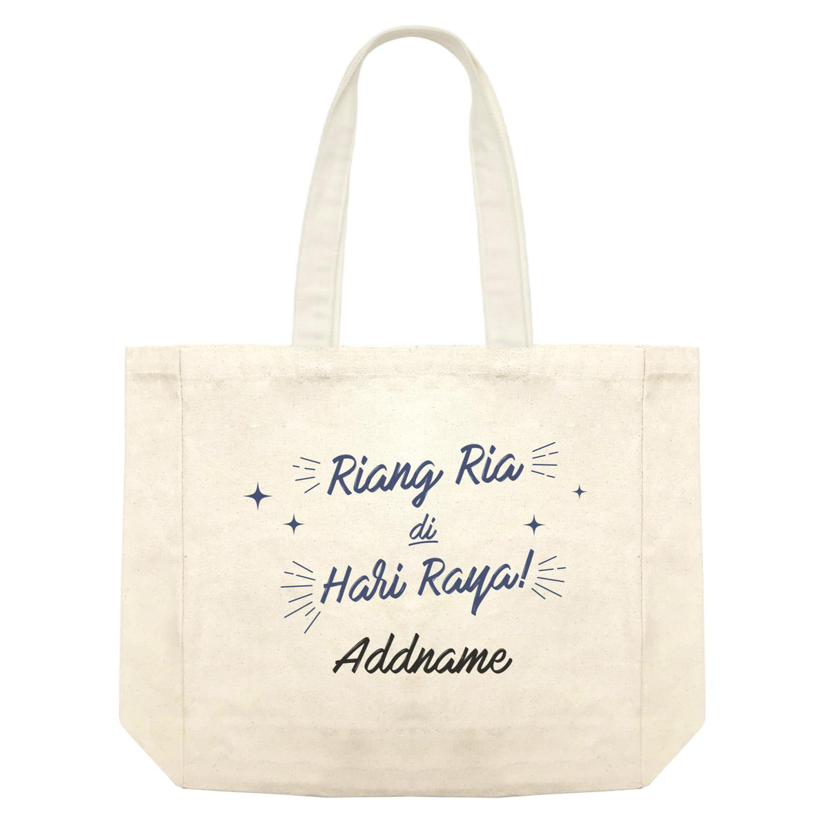 Riang Ria Di Hari Raya Raya Typography Shopping Bag