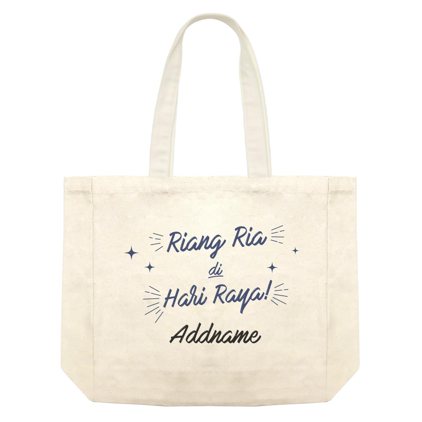 Riang Ria Di Hari Raya Raya Typography Shopping Bag