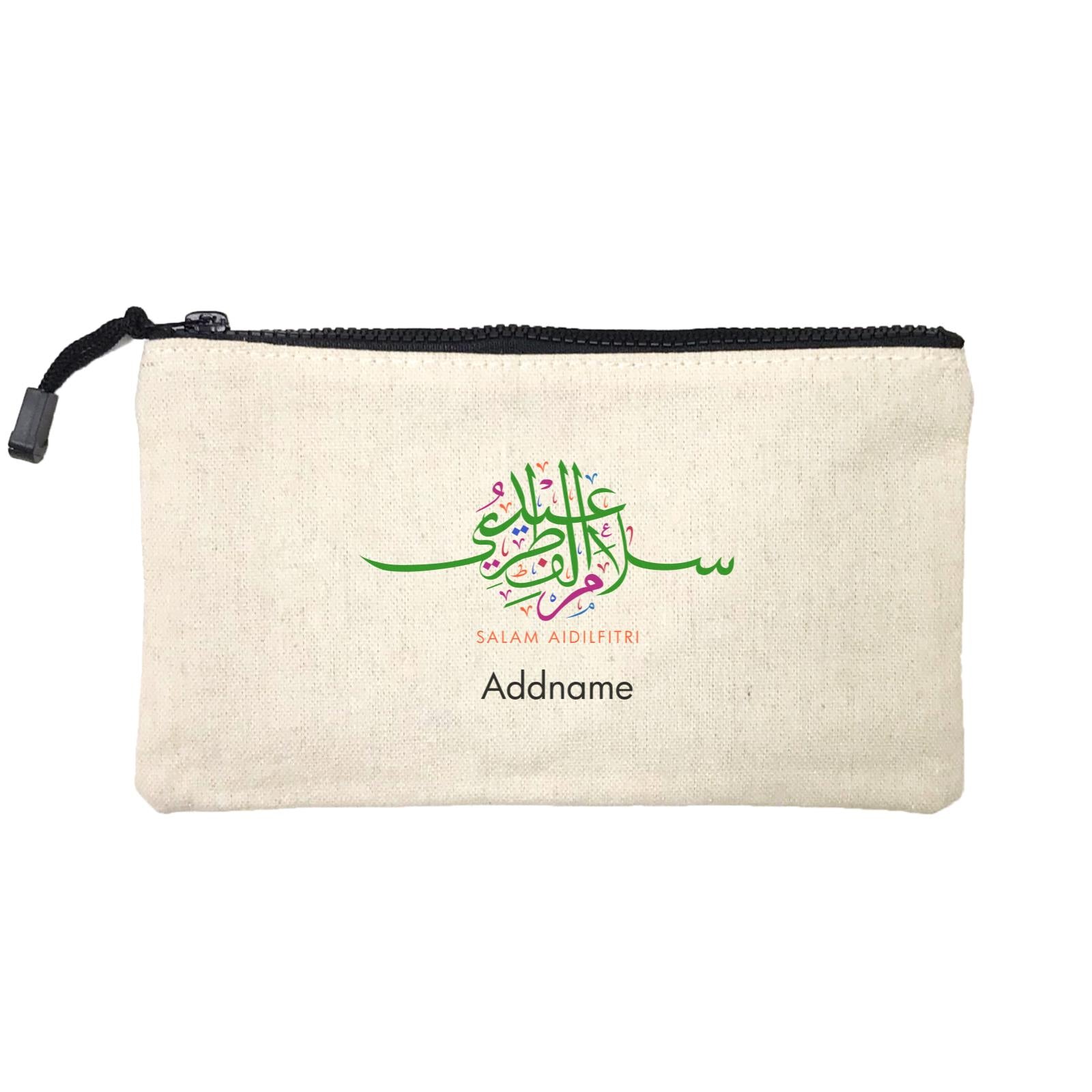 Salam Aidilfitri Colored Jawi Typography Mini Accessories Stationery Pouch