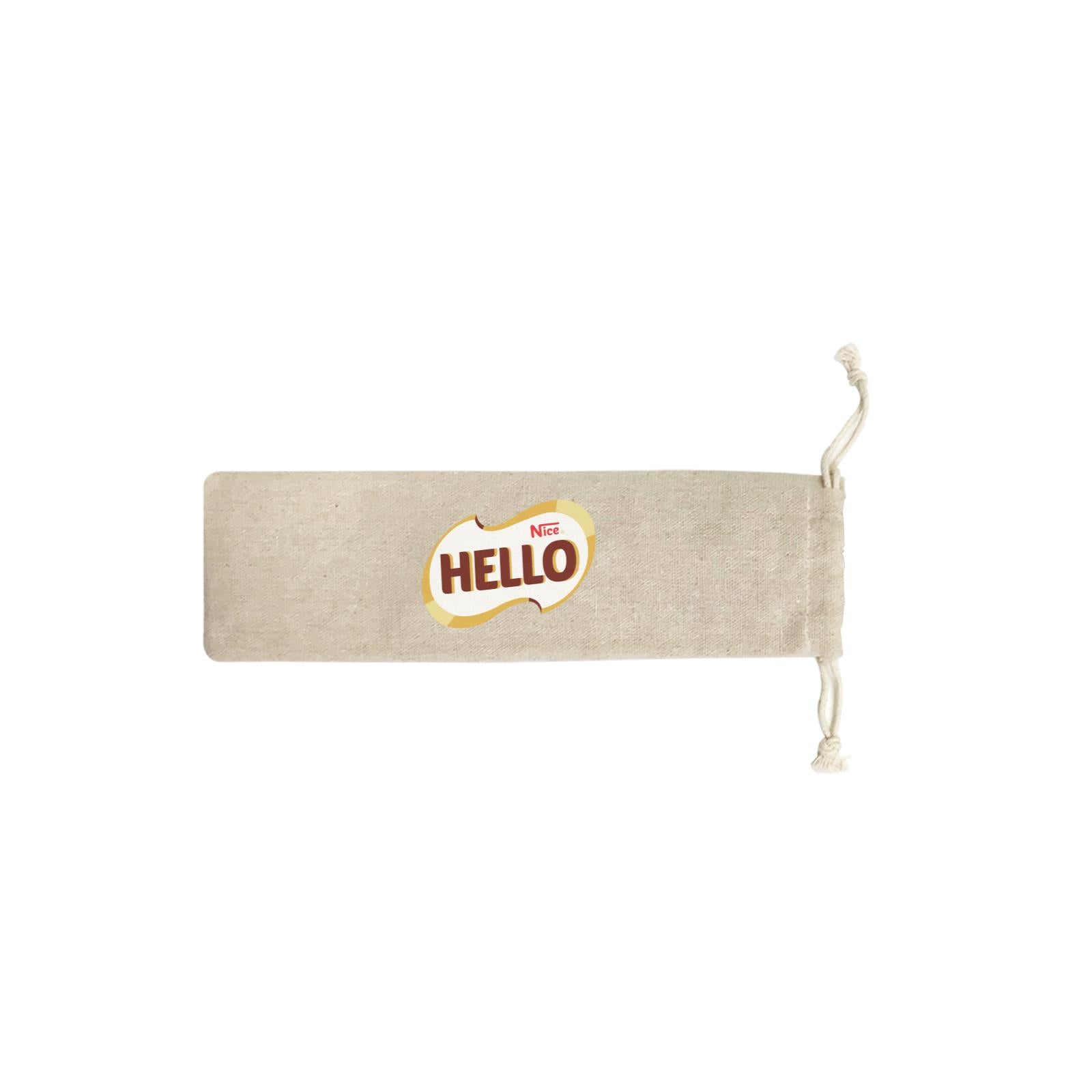 Slang Statement Hello Nice SB Straw Pouch (No Straws included)