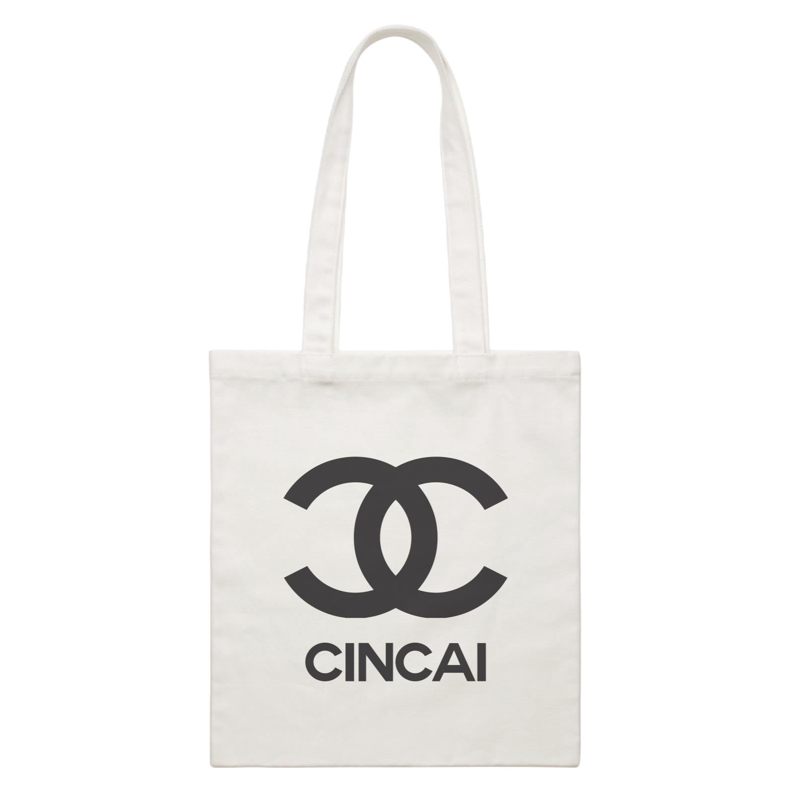 Slang Statement Cincai Accessories White Canvas Bag