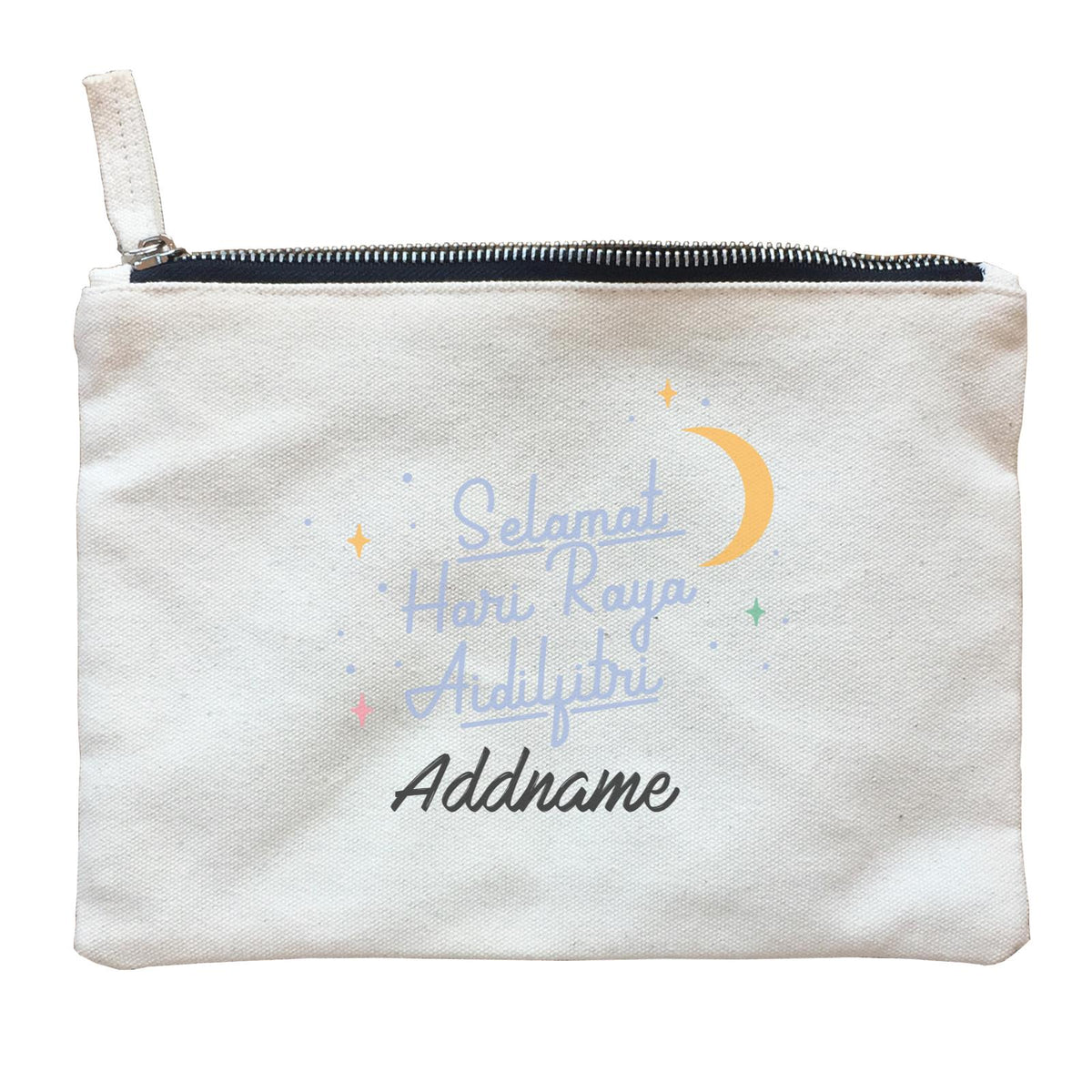 Hari Raya With Sparkles Raya Typography Zipper Pouch