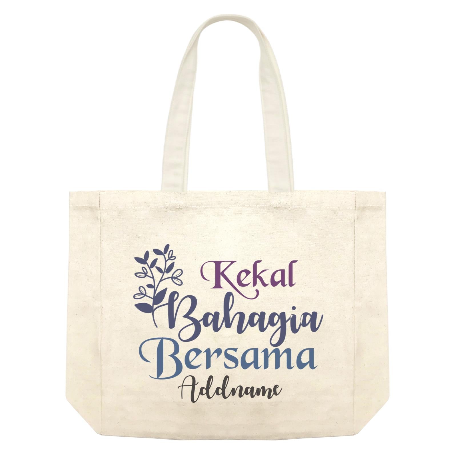 Kekal Bahagia Bersama Raya Typography Shopping Bag