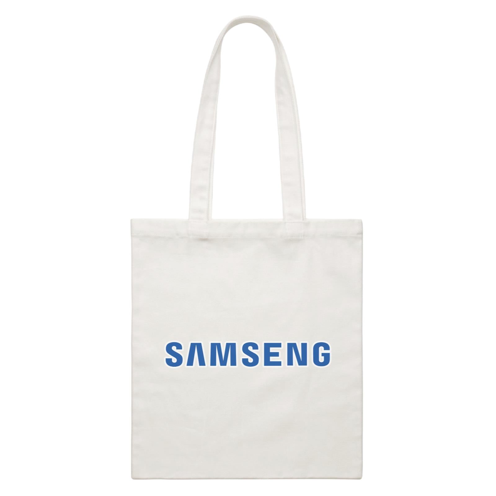 Slang Statement Samseng Accessories White Canvas Bag