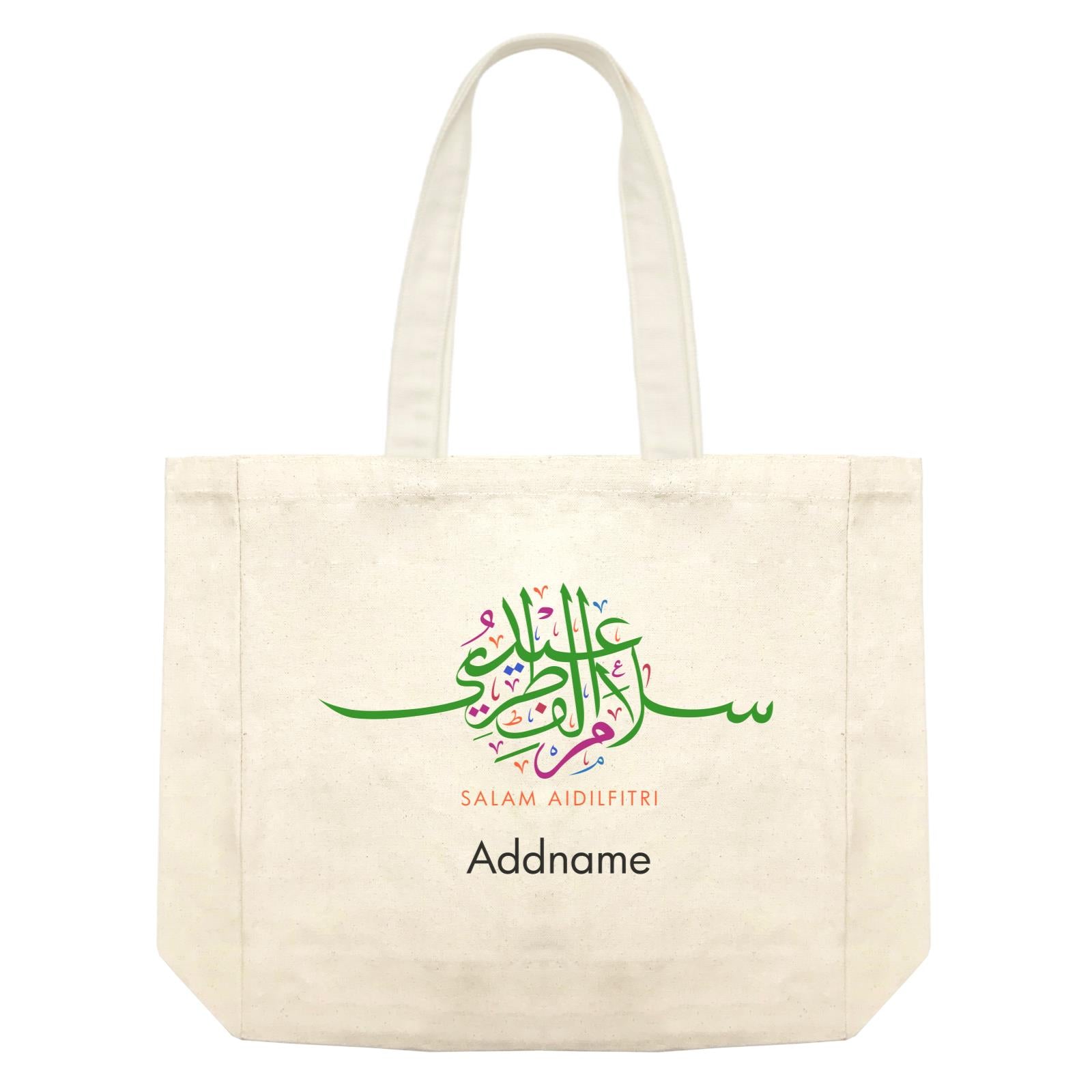 Salam Aidilfitri Colored Jawi Typography Shopping Bag