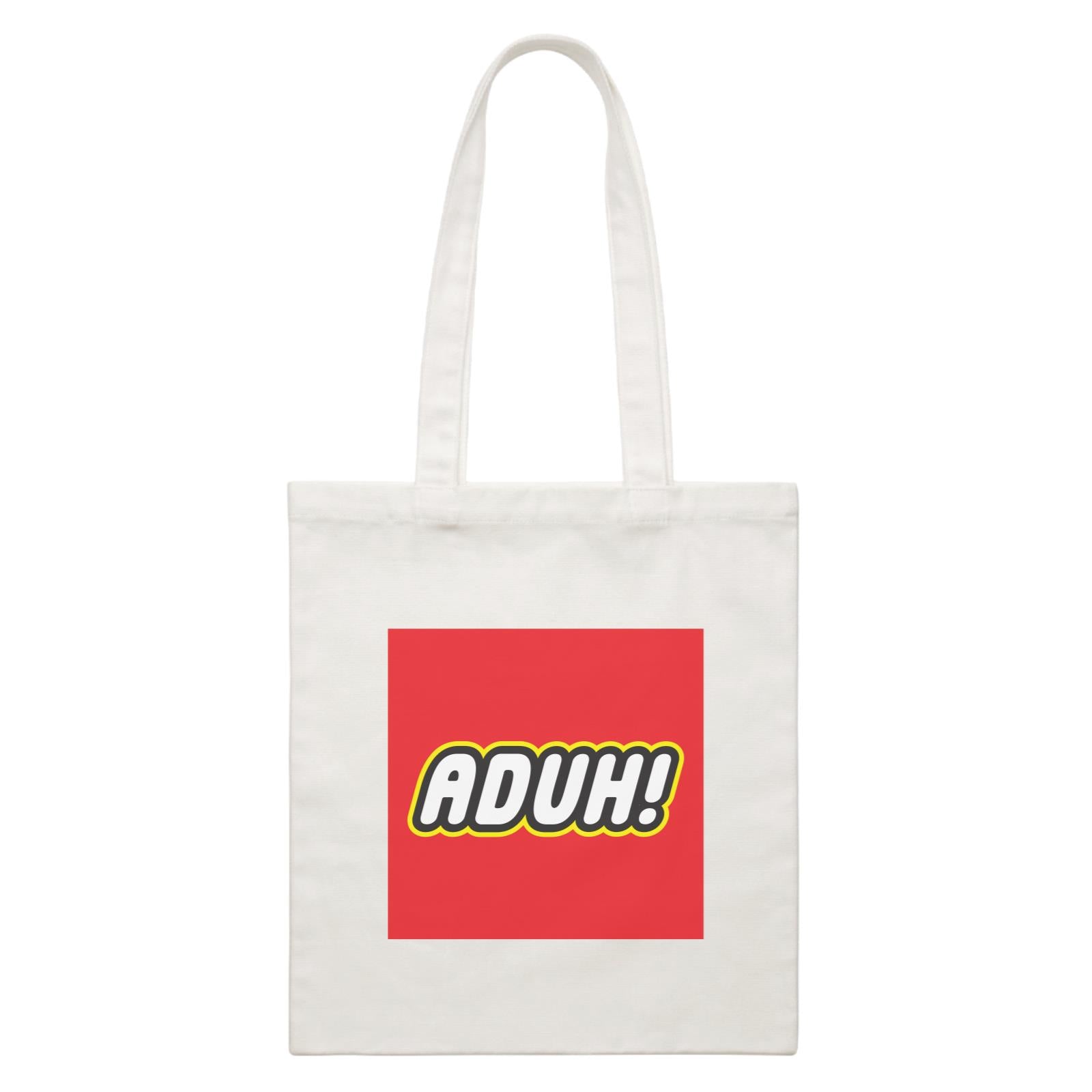 Slang Statement Aduh Accessories White Canvas Bag