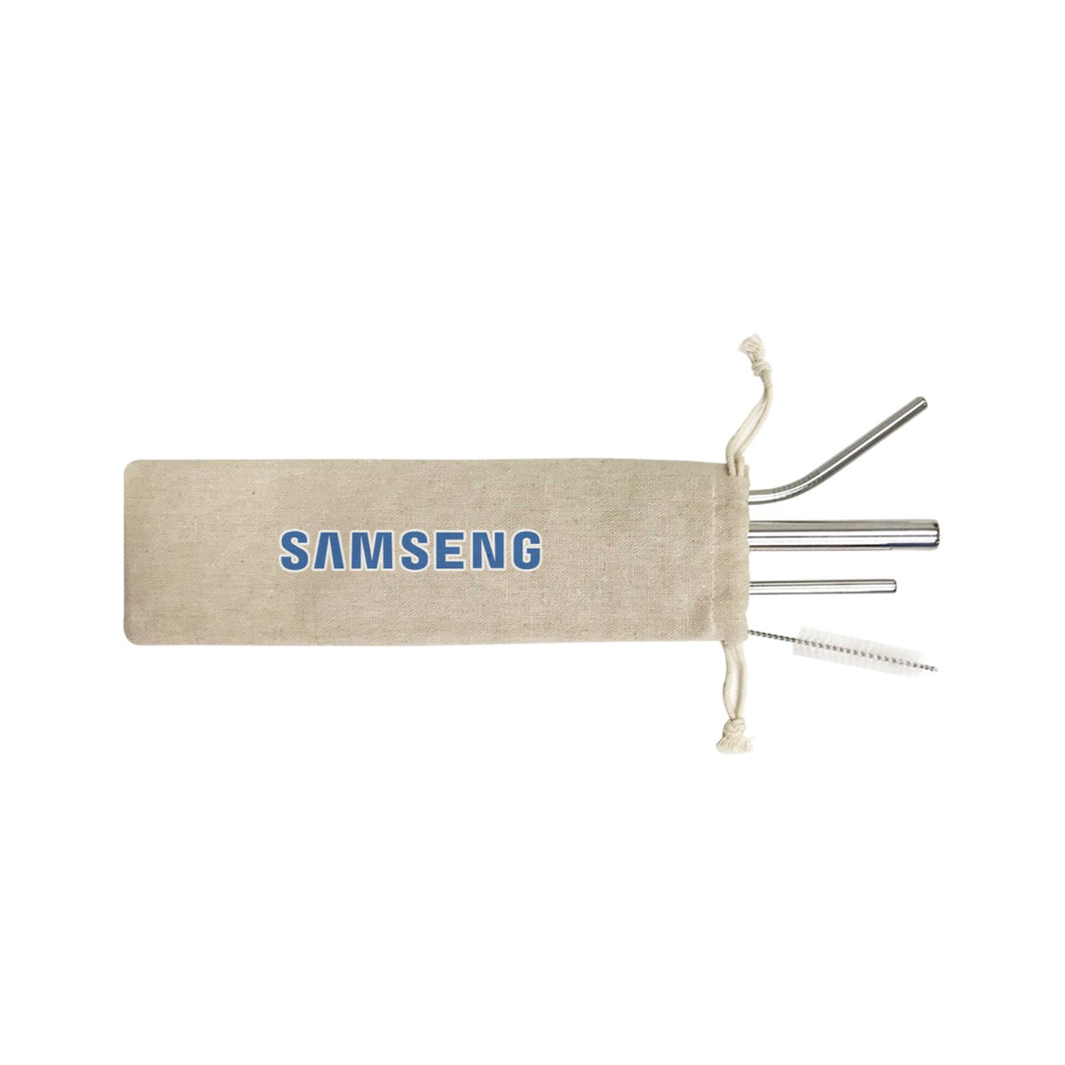 Slang Statement Samseng Mini 4-in-1 Stainless Steel Straw Set In a Satchel