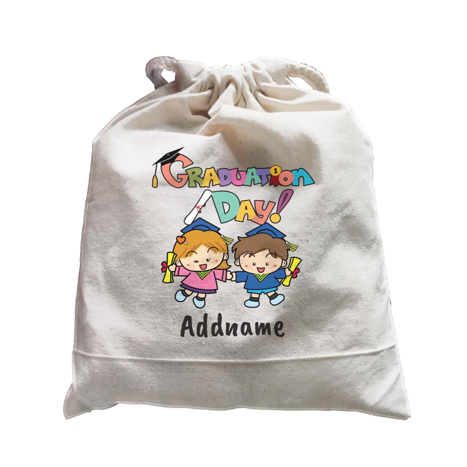 Graduation Series Cute Graduation Day with Little Boy & Little Girl Satchel