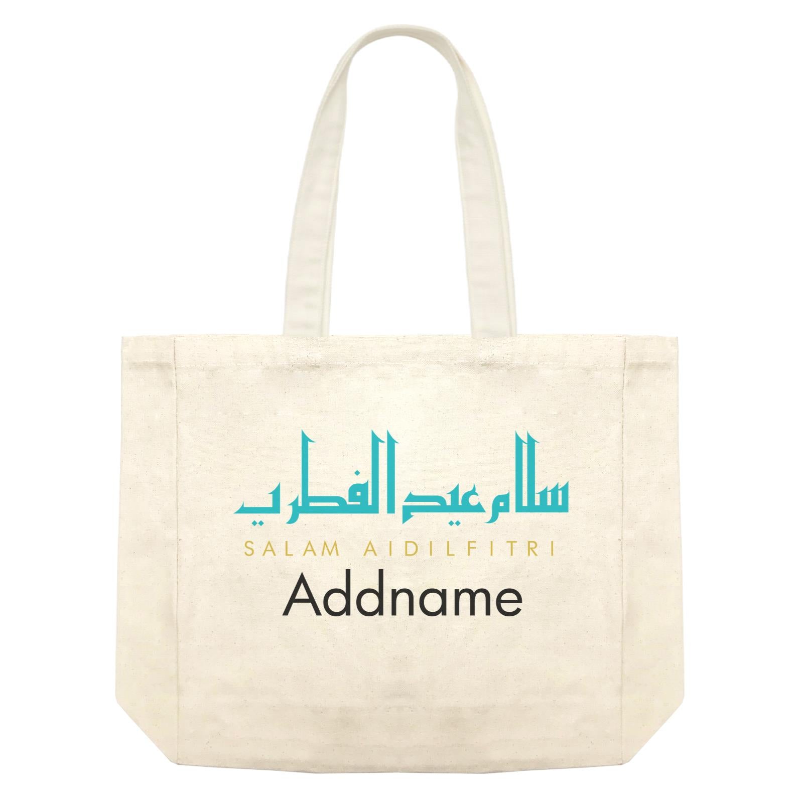 Salam Aidilfitri Jawi Typography Shopping Bag