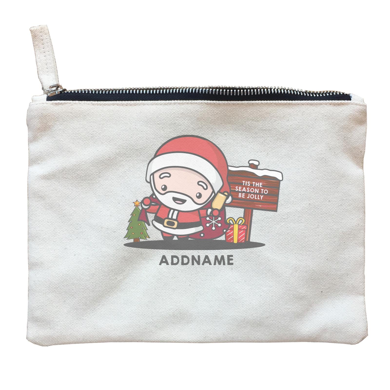 Christmas Cute Jolly Series Santa Addname Zipper Pouch