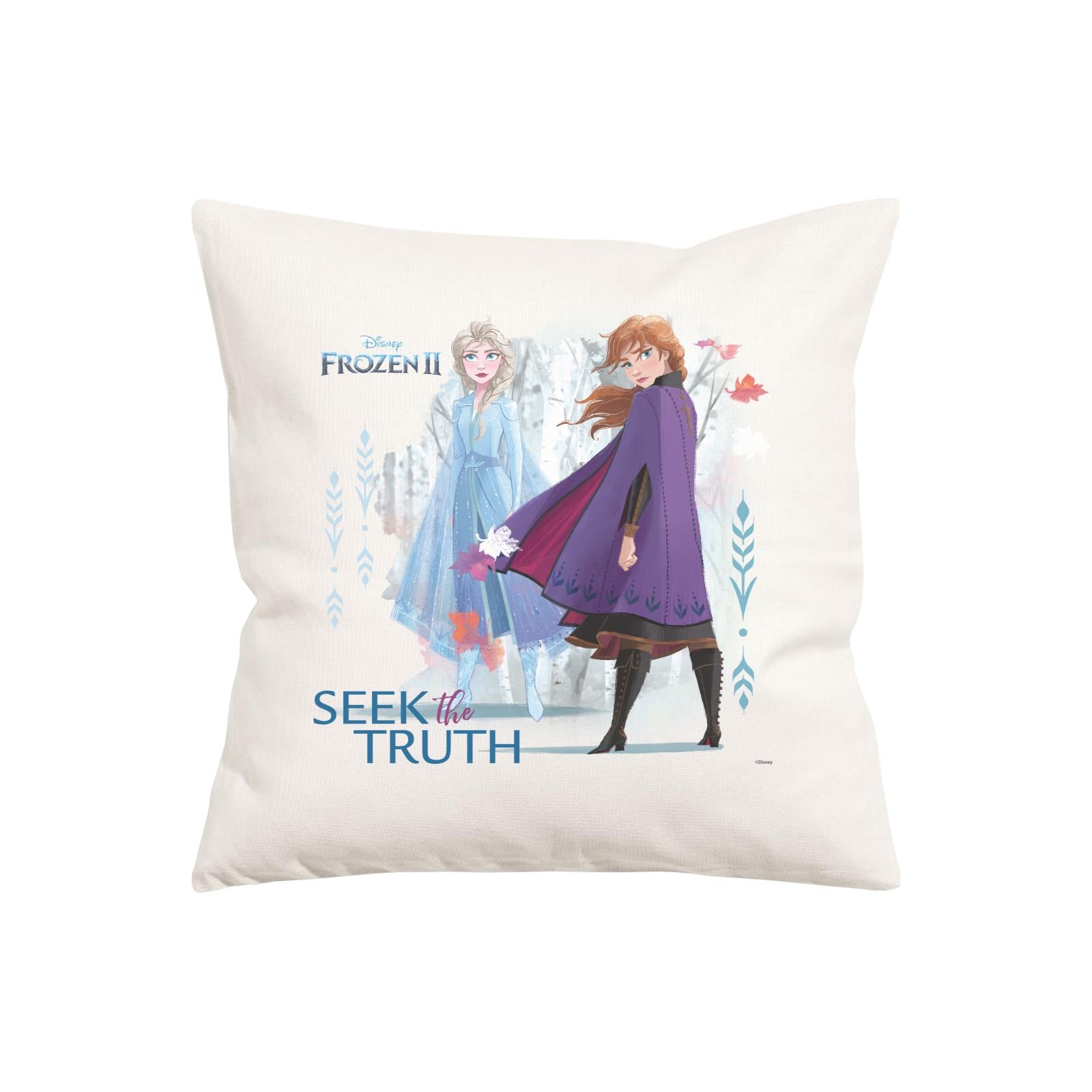 Disney Frozen 2 Forest Spirit Anna and Elsa Front Pillow Cushion